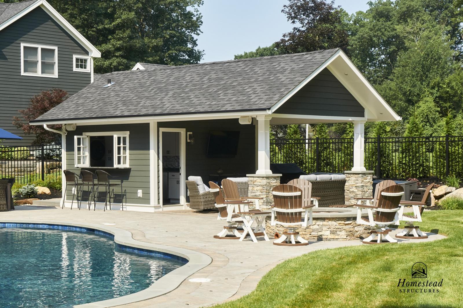 Avalon Pool House Exterior Shots Homestead Structures